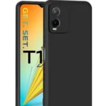 Back Cover for Vivo T1X  (Black, Shock Proof, Pack of: 1)